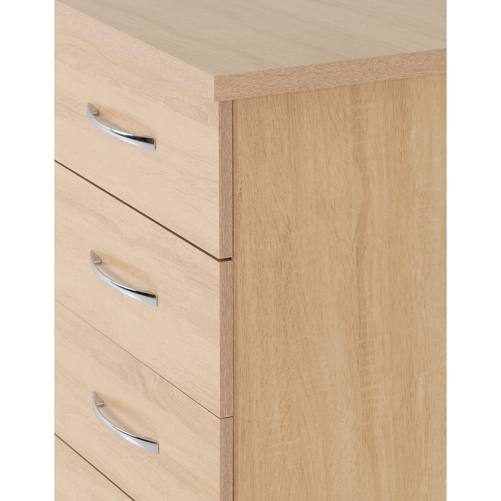 Seconique Nevada 5 Drawer Sonoma Oak Narrow Chest of Drawers Image 5