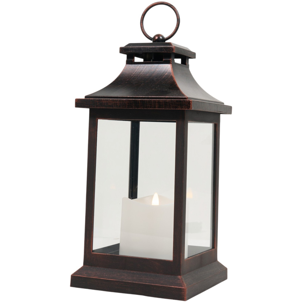 LED Metal Lantern Black Image 1