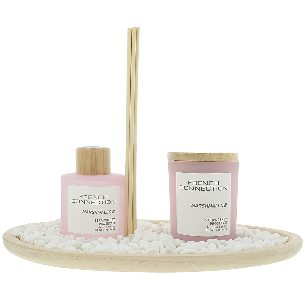 French Connection Pastel Collection Marshmallow Diffuser and Scented Candle 2 Piece Gift Set Image 2
