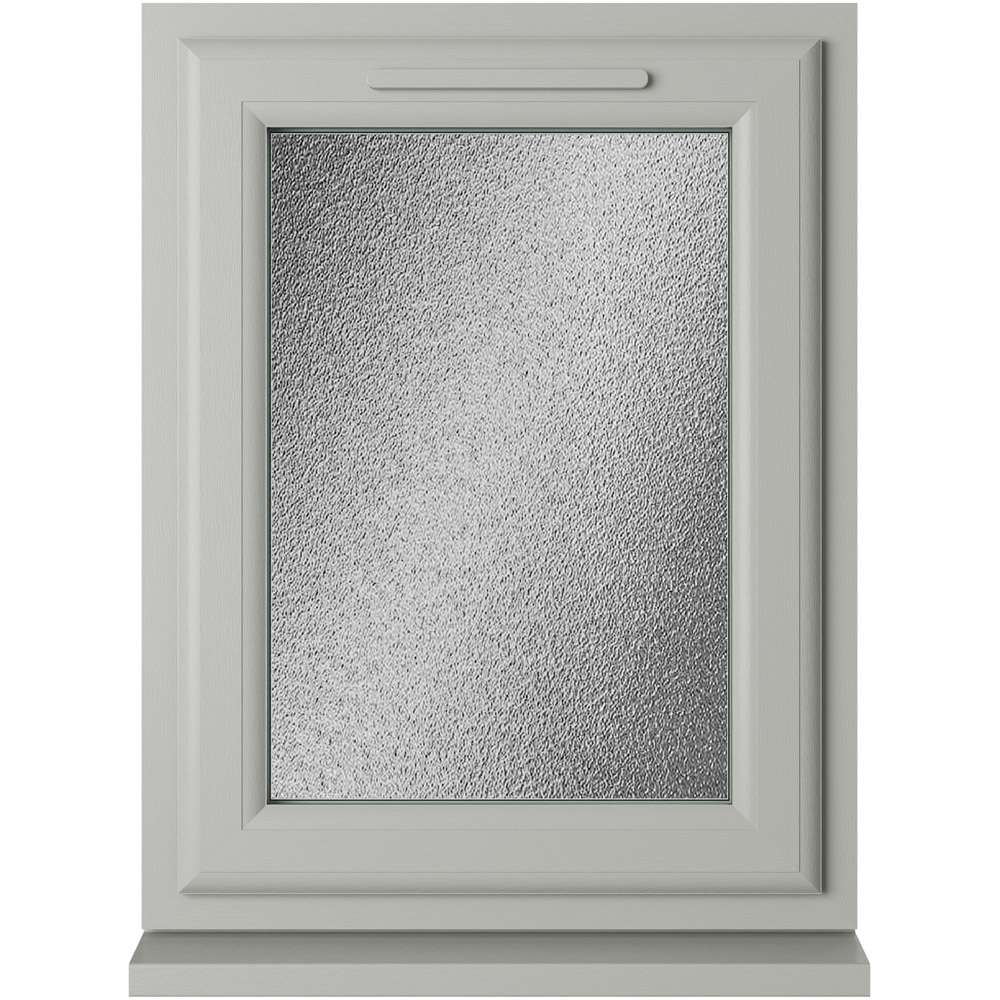 Crystal Agate and White RH Side Hung Obscure Double Glazed Window 610 x 820mm Image 1