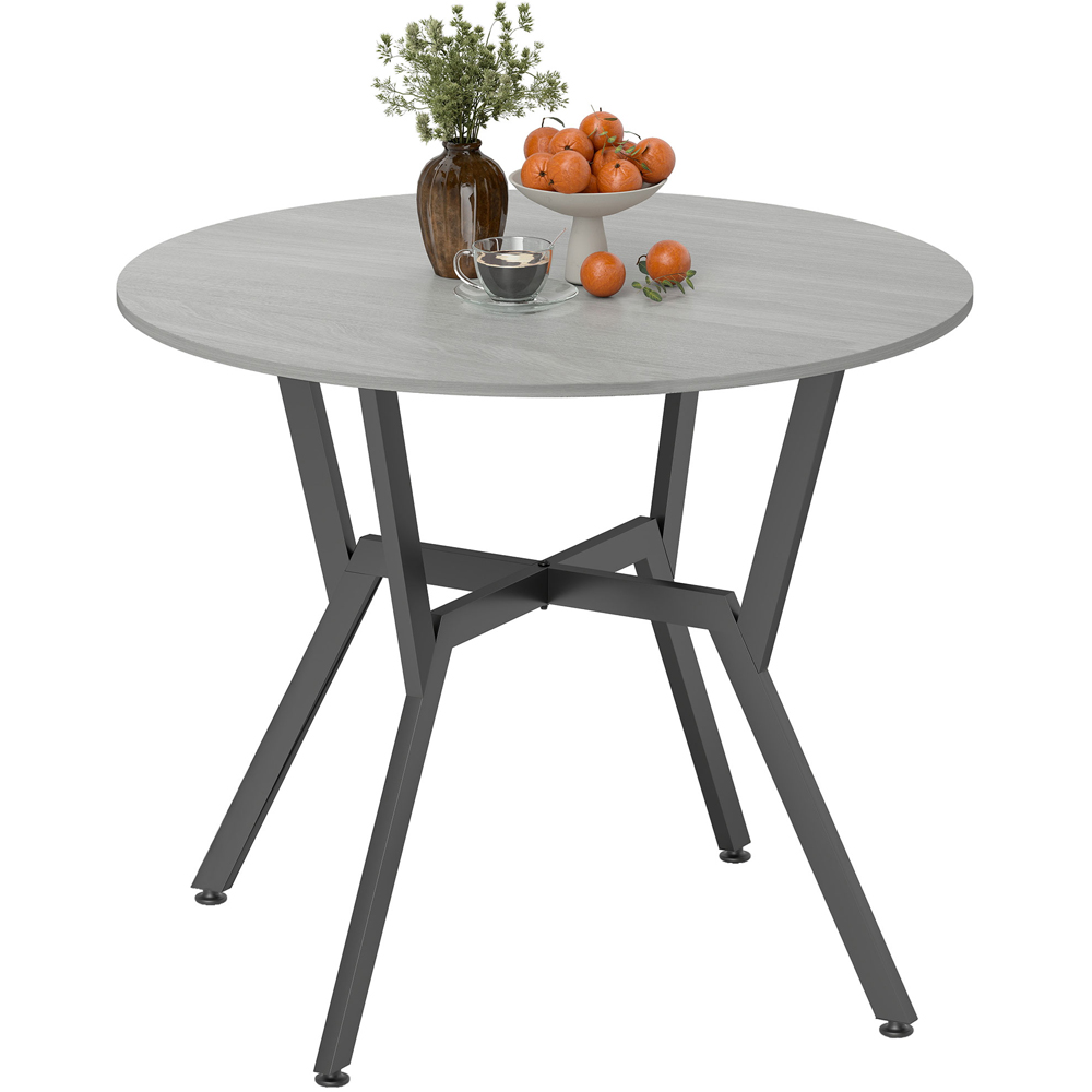 Portland 2 Seater Grey Wood Effect Small Dining Table Image 2