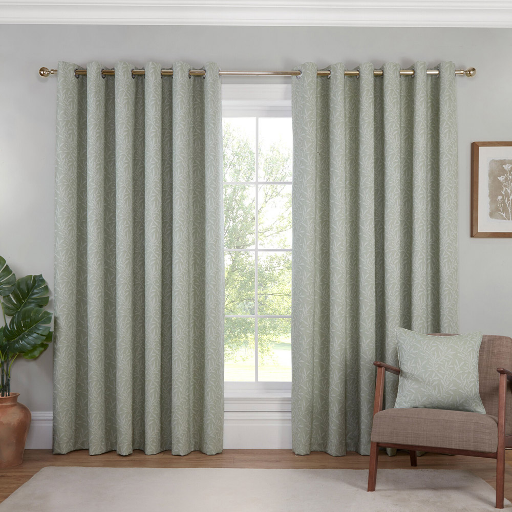 Laurel Blackout Curtain Green 168 x 183cm Image 1