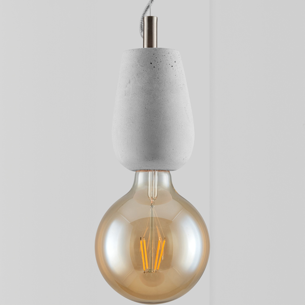 Furniturebox Grace Grey Concrete Pendant Light Image 3