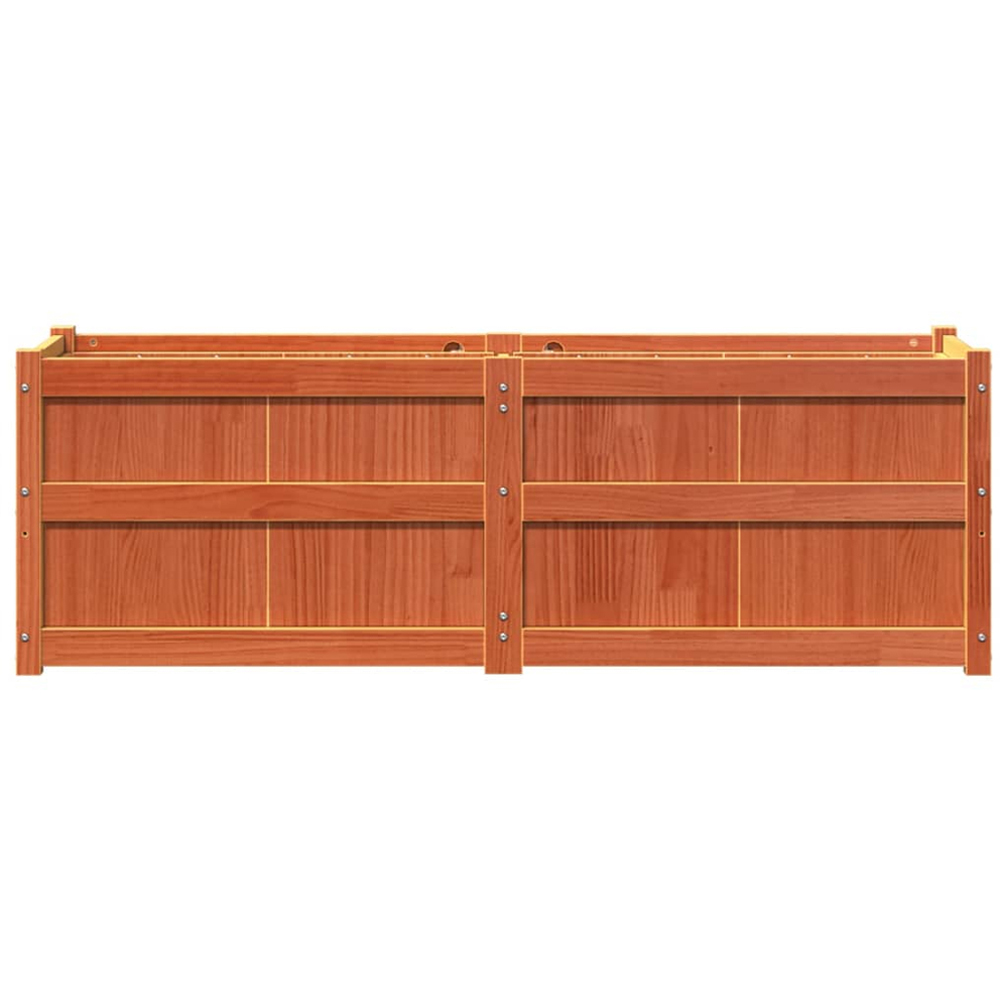 vidaXL Brown Pine Wood Raised Garden Bed 50 x 150 x 50cm Image 4