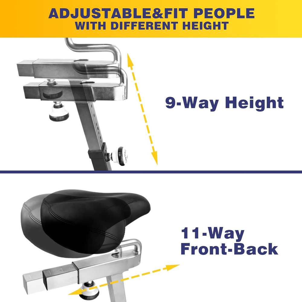 Strongology Titanium Black Adjustable Resistance Exercise Bike Image 6