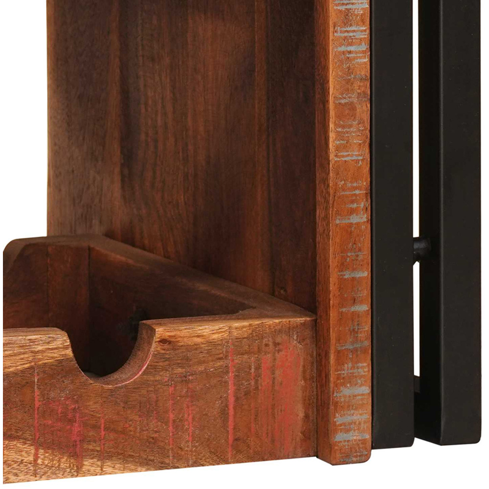 vidaXL 6 Bottle Brown Solid Reclaimed Wood Wall Mounted Wine Rack Image 7