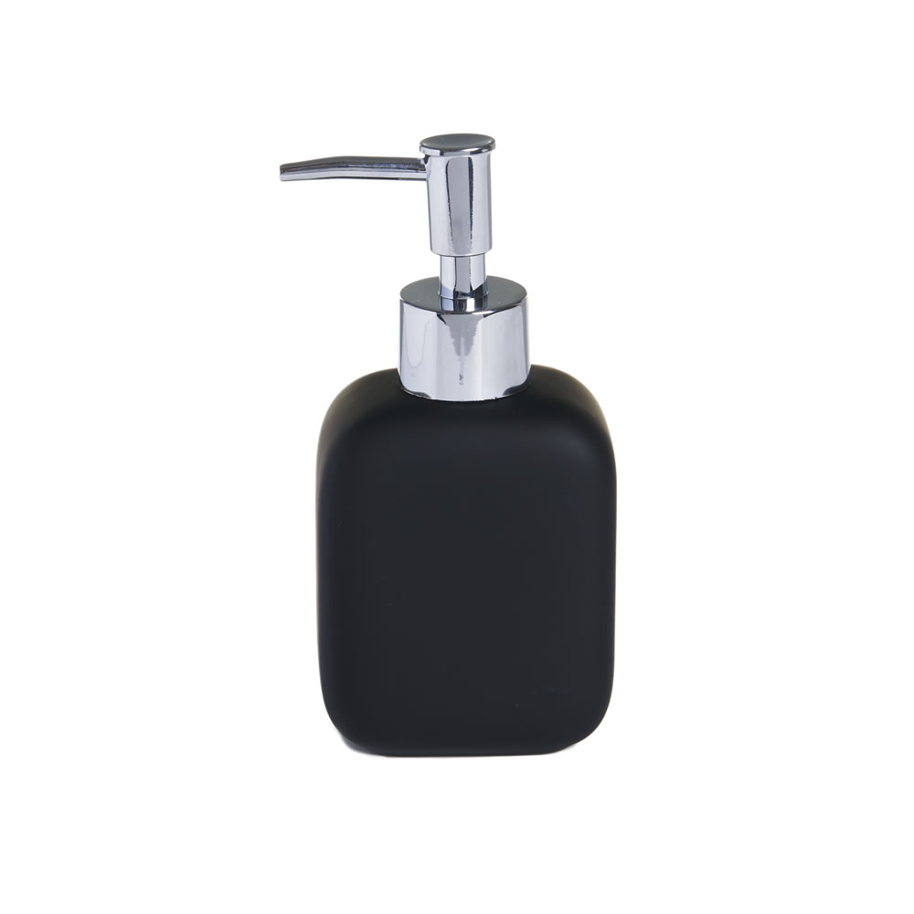 Wilko Soft Touch Soap Dispenser Black Image