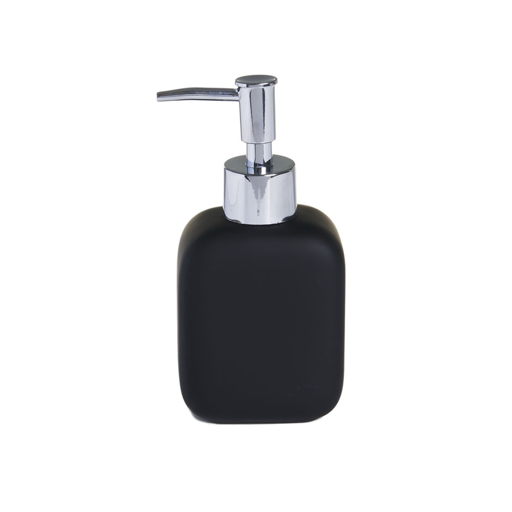 Wilko Soft Touch Soap Dispenser Black Wilko