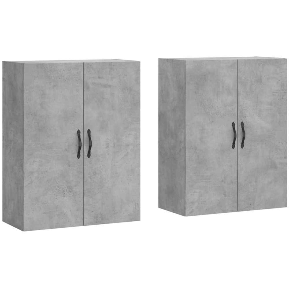 vidaXL 2 Door Concrete Grey Wall Mounted Cabinet 2 Pack Image 2
