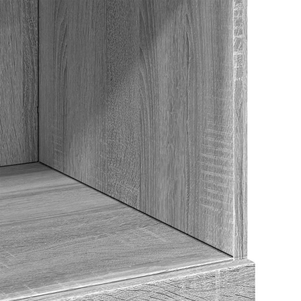 vidaXL 2 Drawer 6 Shelf Grey Sonoma Small Highboard Image 8