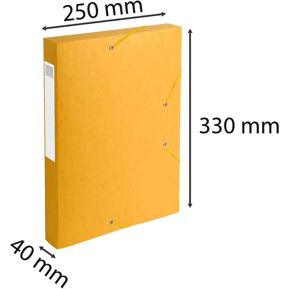 Exacompta A4 Yellow Pressboard Box File 10 Pack Image 9