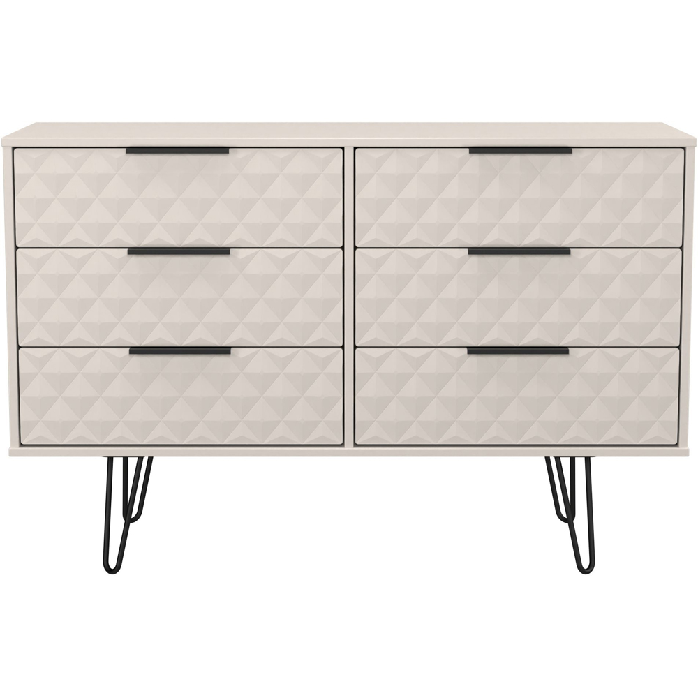 Crowndale Harlequin 6 Drawer Kashmir Matt Wide Chest of Drawers Ready Assembled Image 3