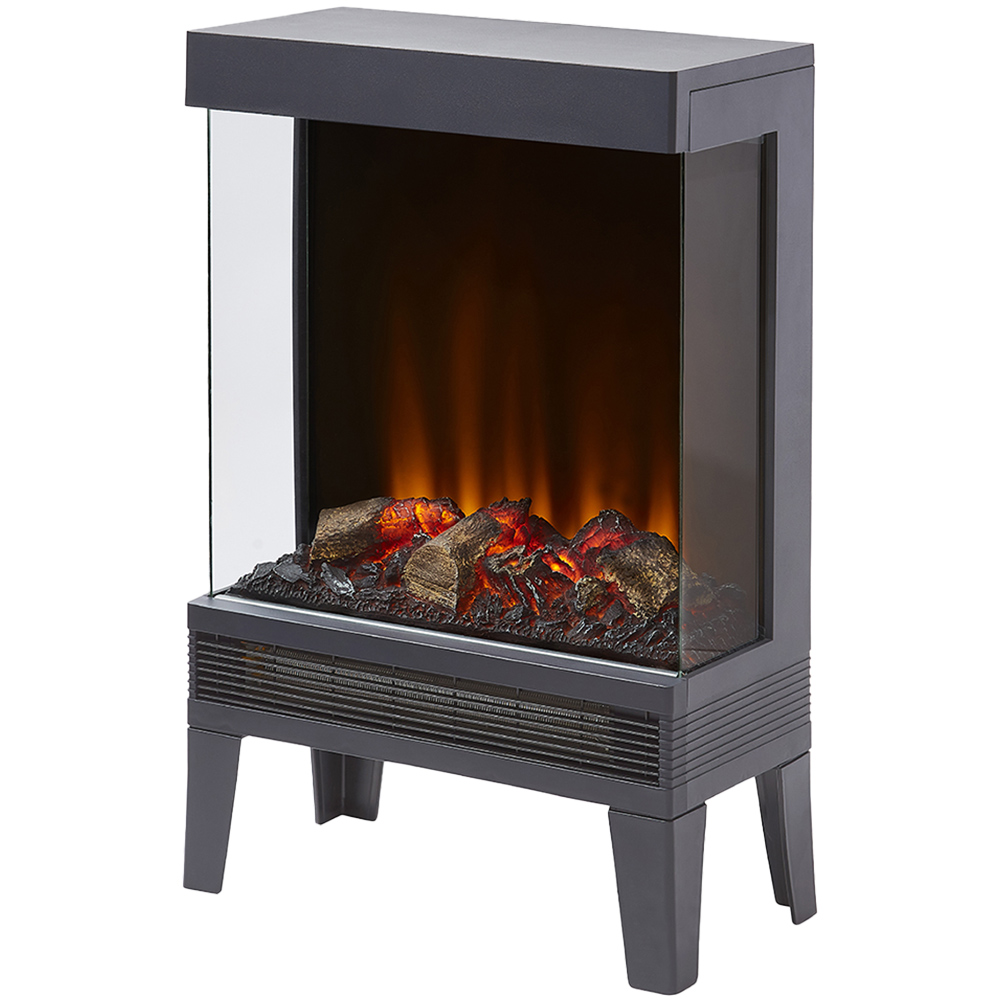 Warmlite Grey Perth Electric Log Fire Stove 1.3kW Image 1