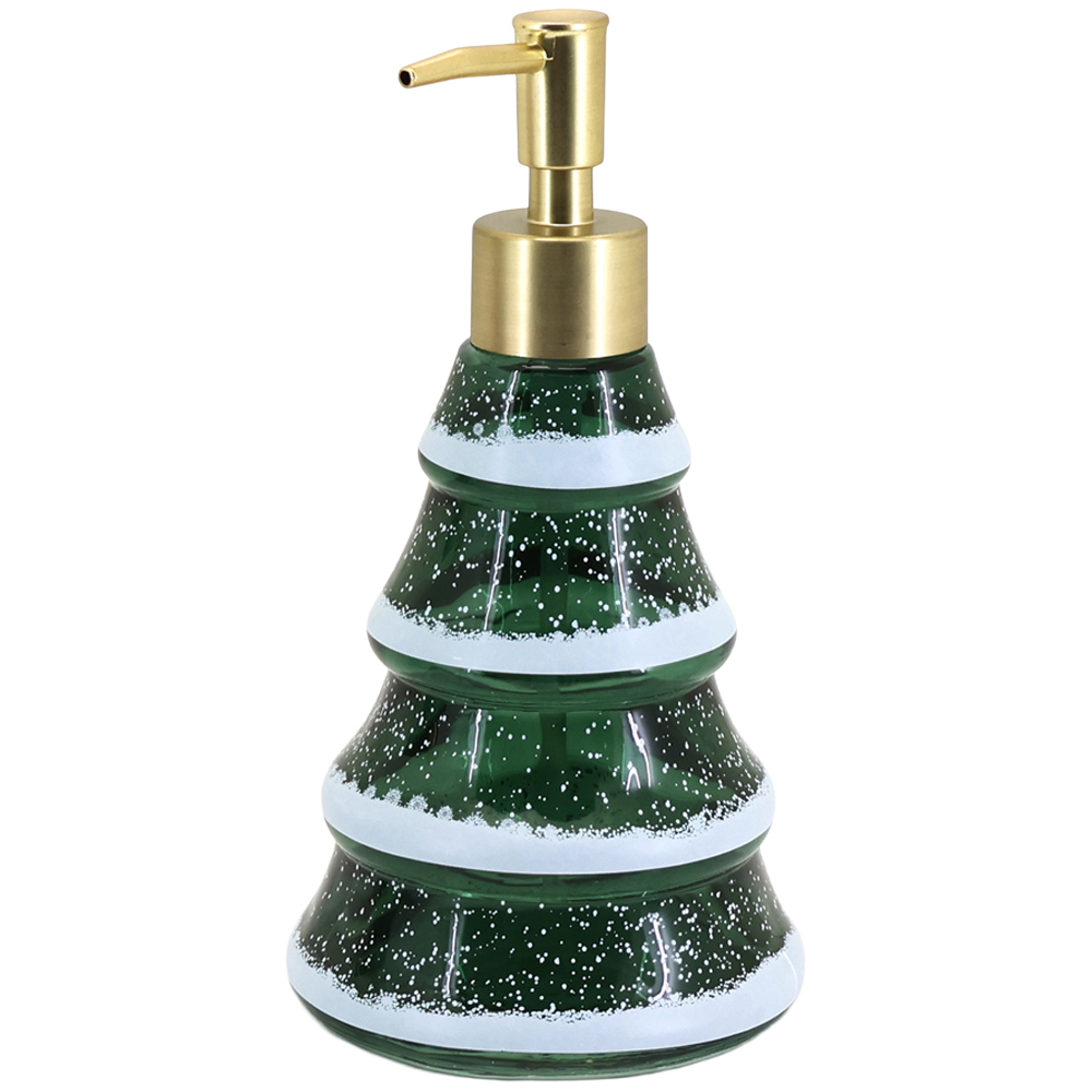 Snowy Christmas Tree Soap Dispenser Image 1