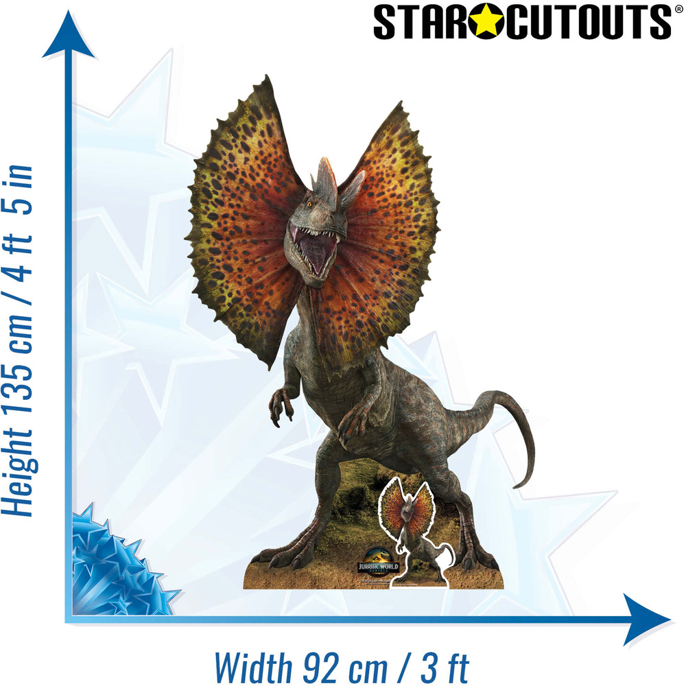 Star Cutouts Jurassic World Rebirth Dilophosaurus Dinosaur Cardboard Cutout 4.5ft Image 6