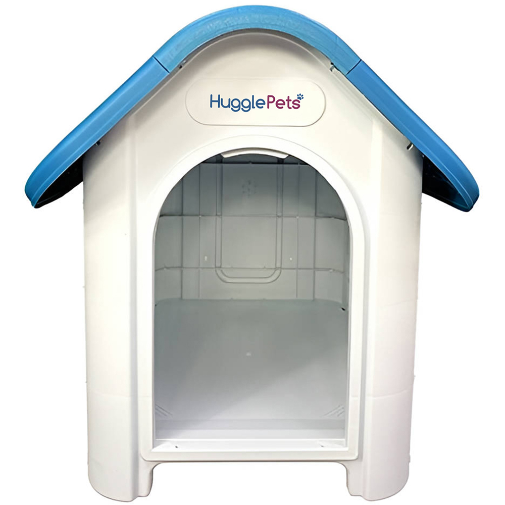 HugglePets Blue Plastic Premium Large Roof Dog Kennel Image 2