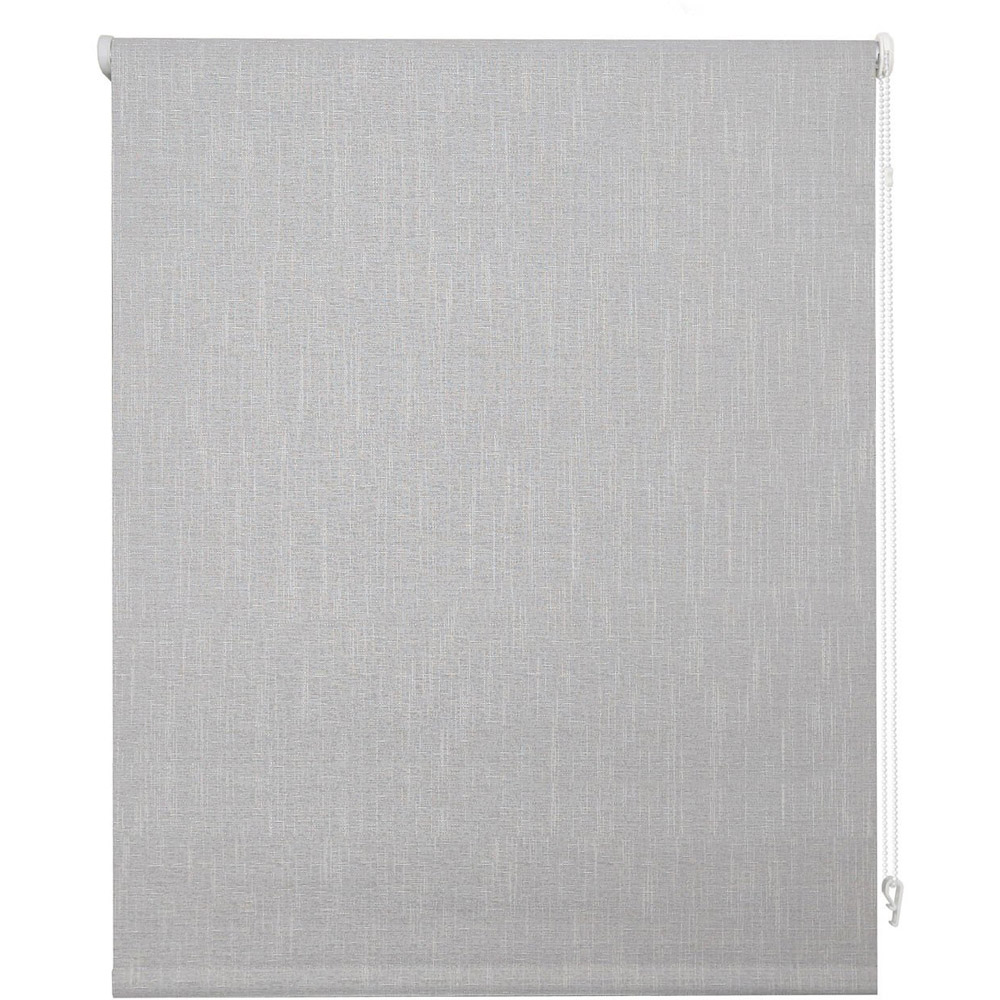 Textured Linen Blackout Blind Silver 180cm Image 4