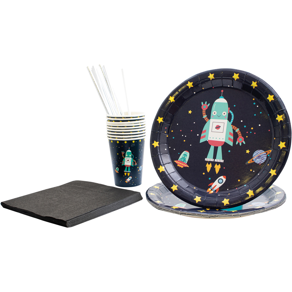 Cheetah Robot Party Tableware Set 40 Piece Image 1