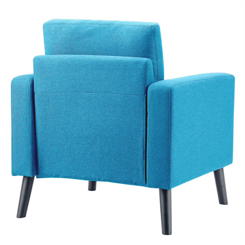Costway Blue Upholstered Accent Chair Image 3