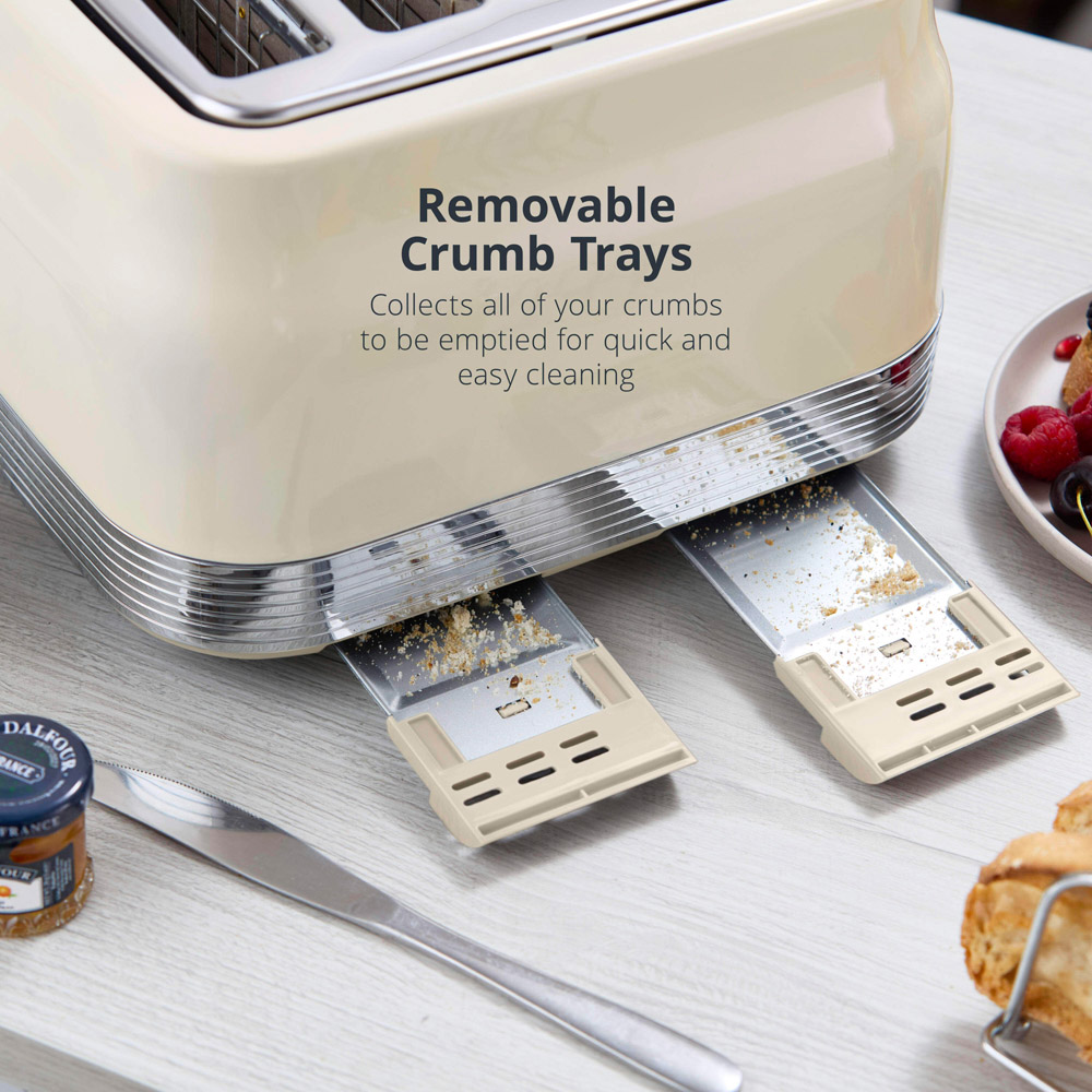 Swan Retro Revive Cream 4 Slice Toaster Image 6