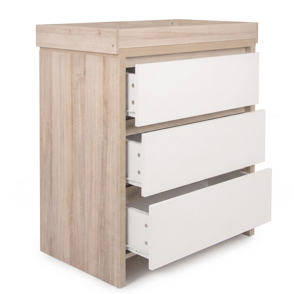 Shefa 880 3 Drawer Elm and White Kids Changing Unit Image 3