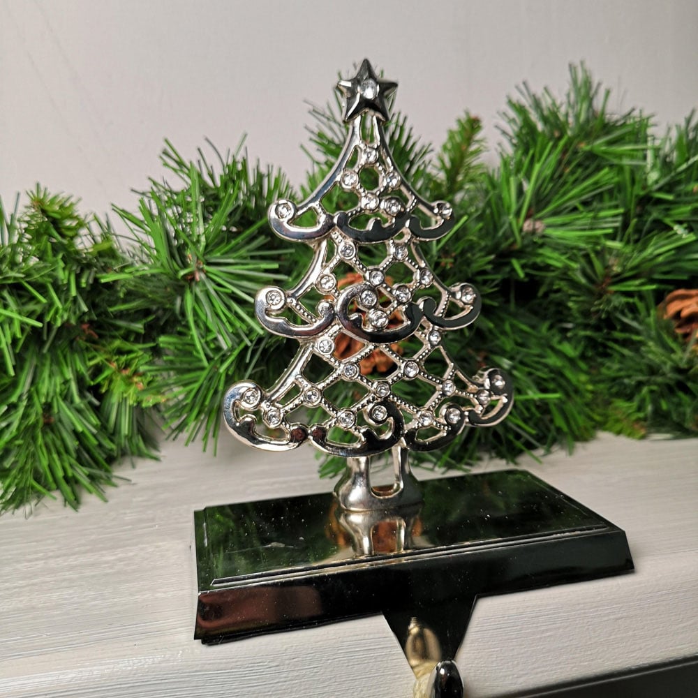 Premier Silver Decorative Christmas Tree Stocking Hanger 16cm Image 5