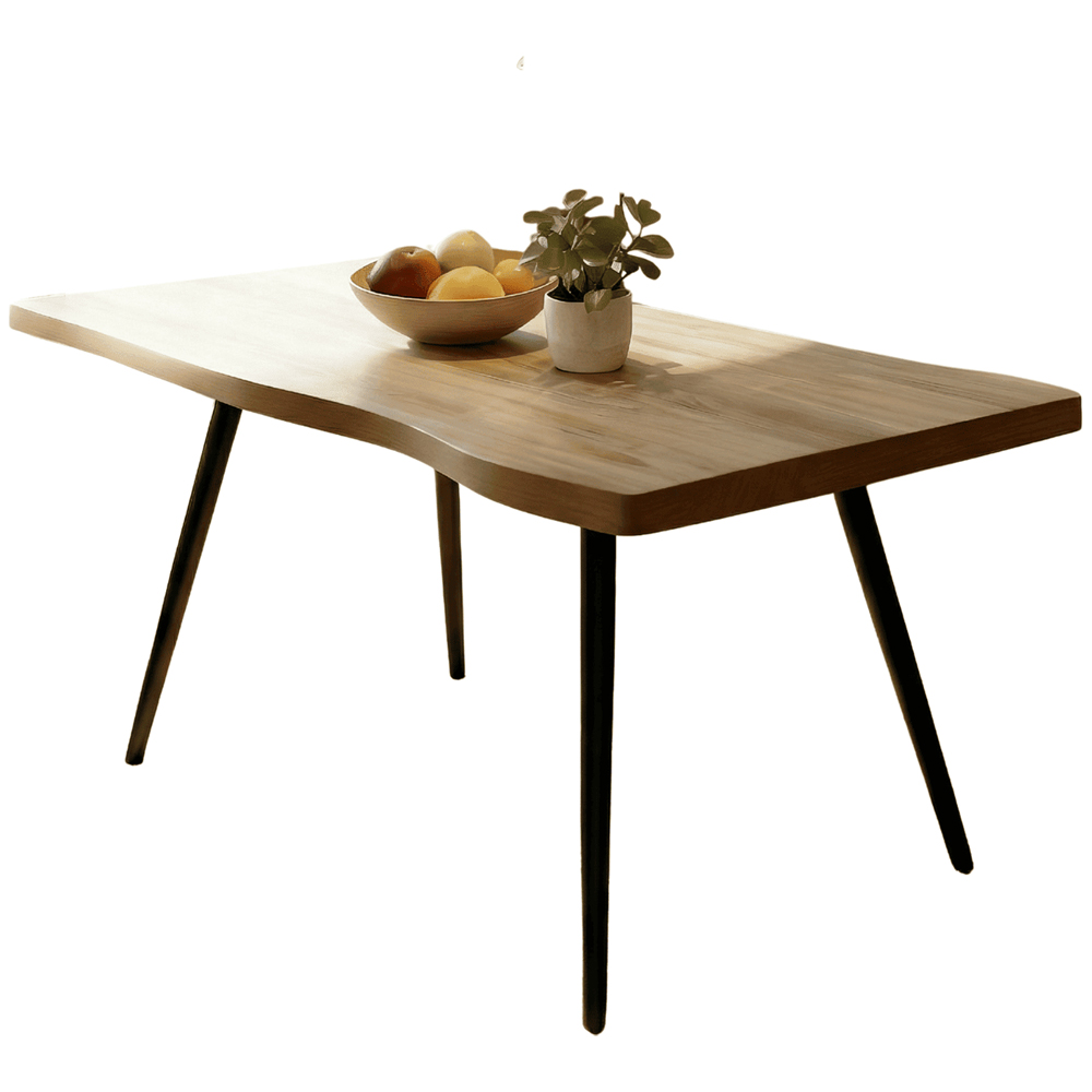 Home Source Avara 4 Seater Dining Table Oak Woodgrain Effect Image 2