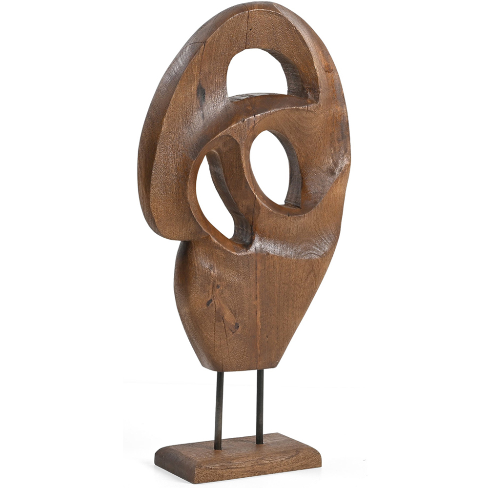 IH Design Brown Wooden Ornament 51cm Image 1