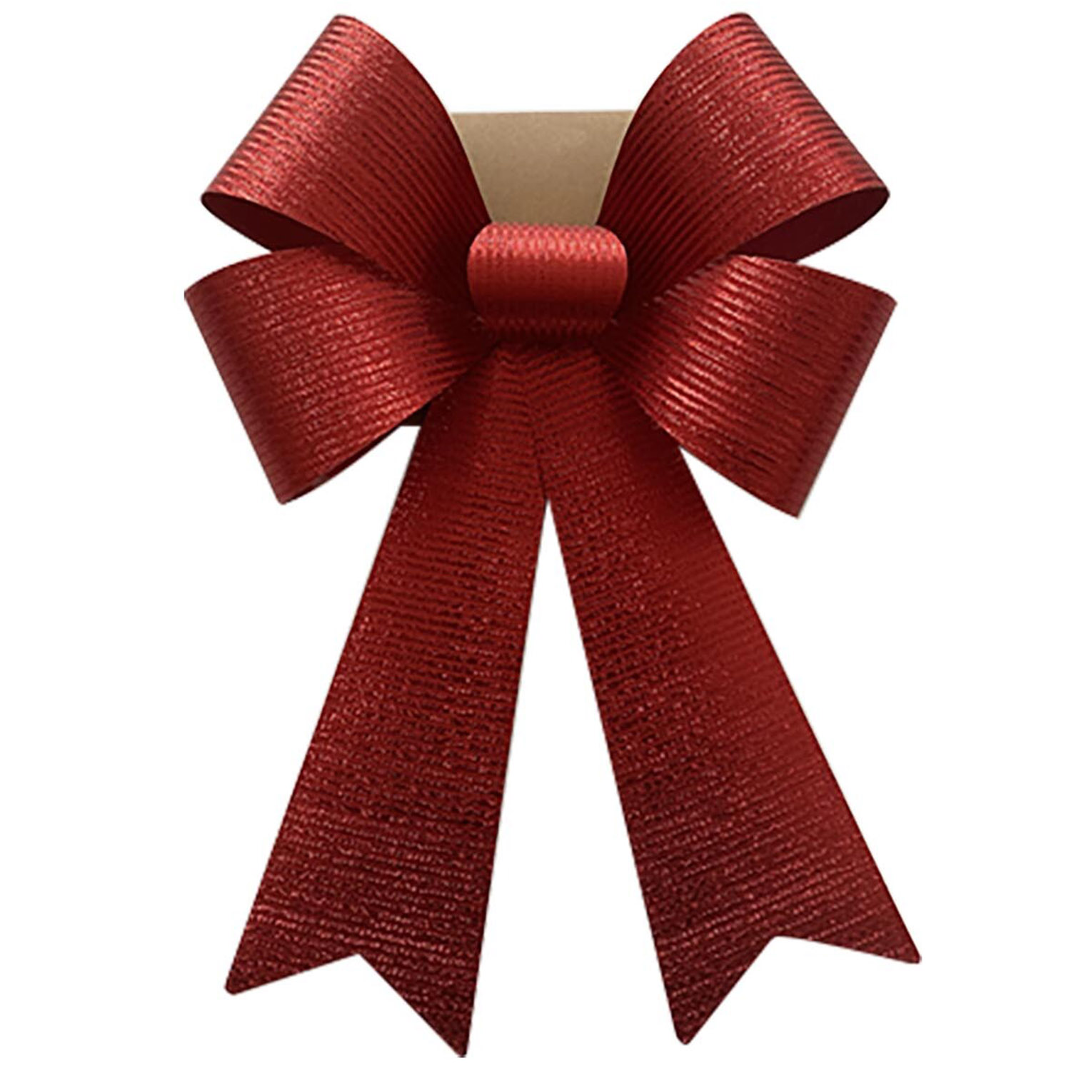 Large Red Stripe Christmas Decorative Bow Image