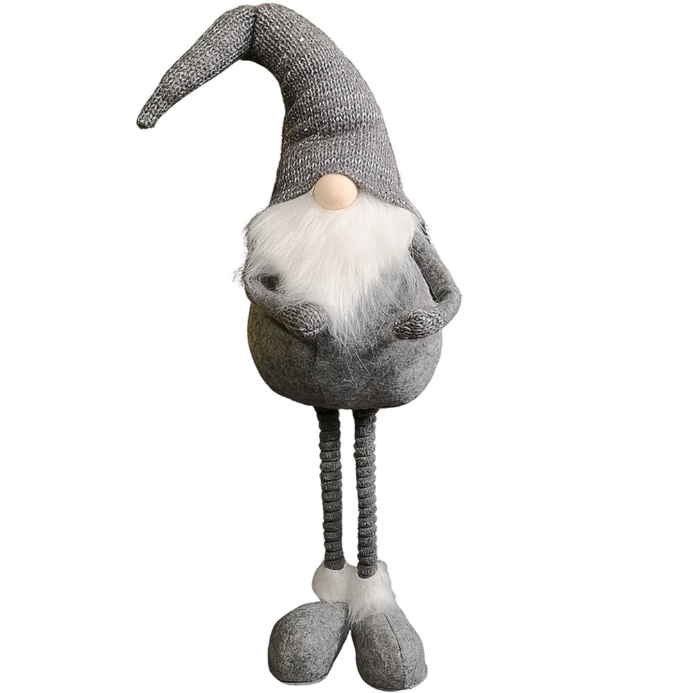 Samuel Alexander Grey Standing Gonk Plush LED Christmas Decoration 84cm Image 1