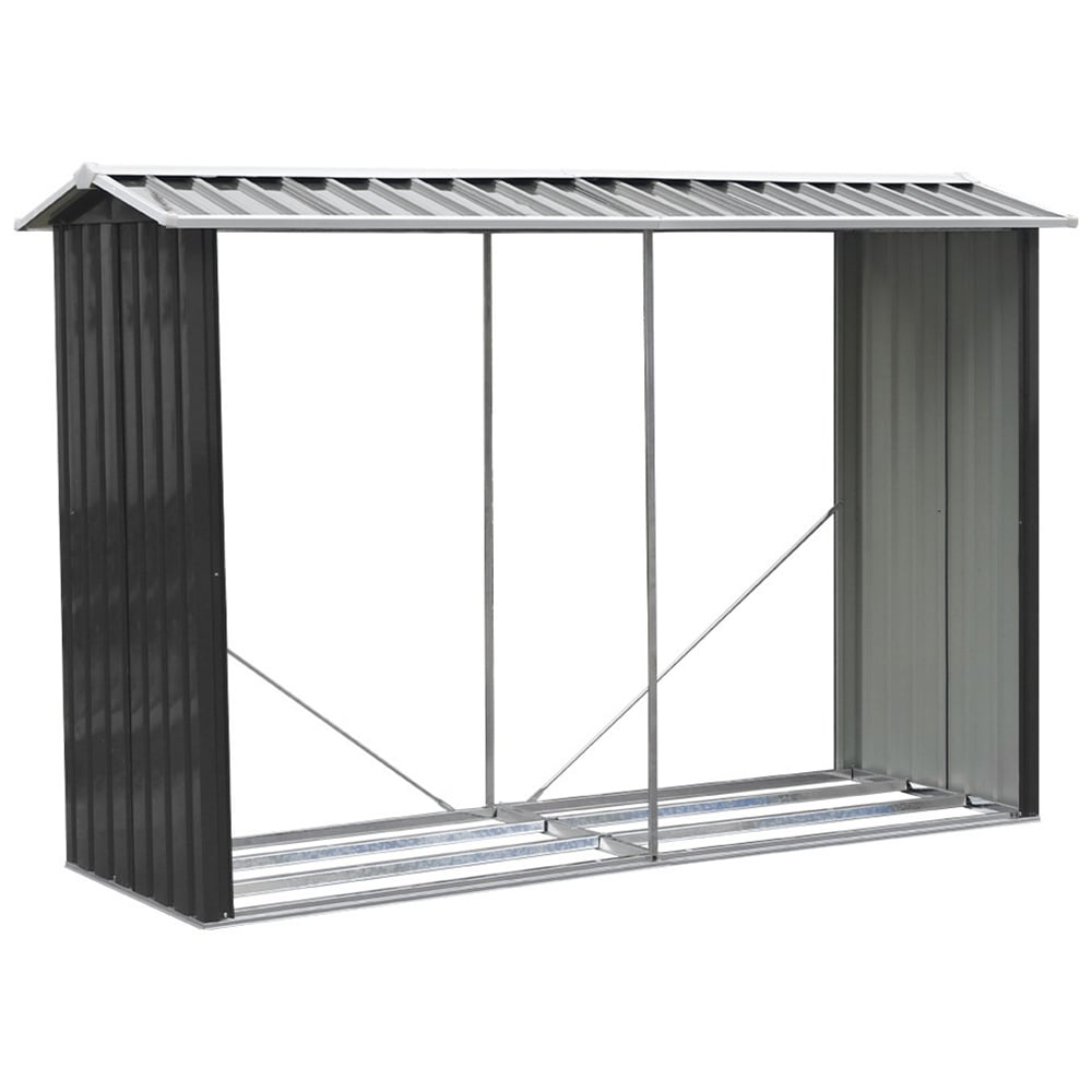 Living and Home 5.2 x 7.8cm Steel Log Storage Shed Image 1