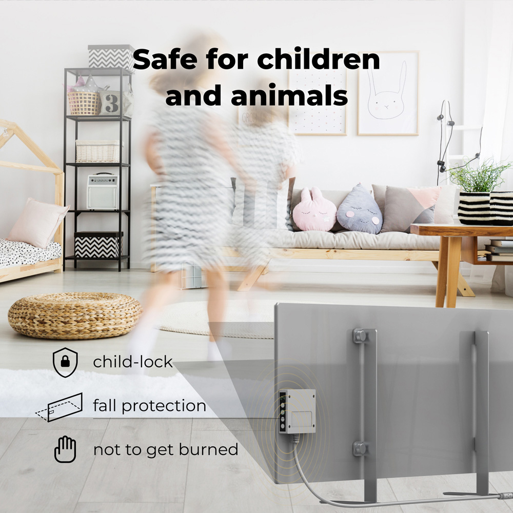 Aeno Premium Eco Smart Grey Heater Image 4