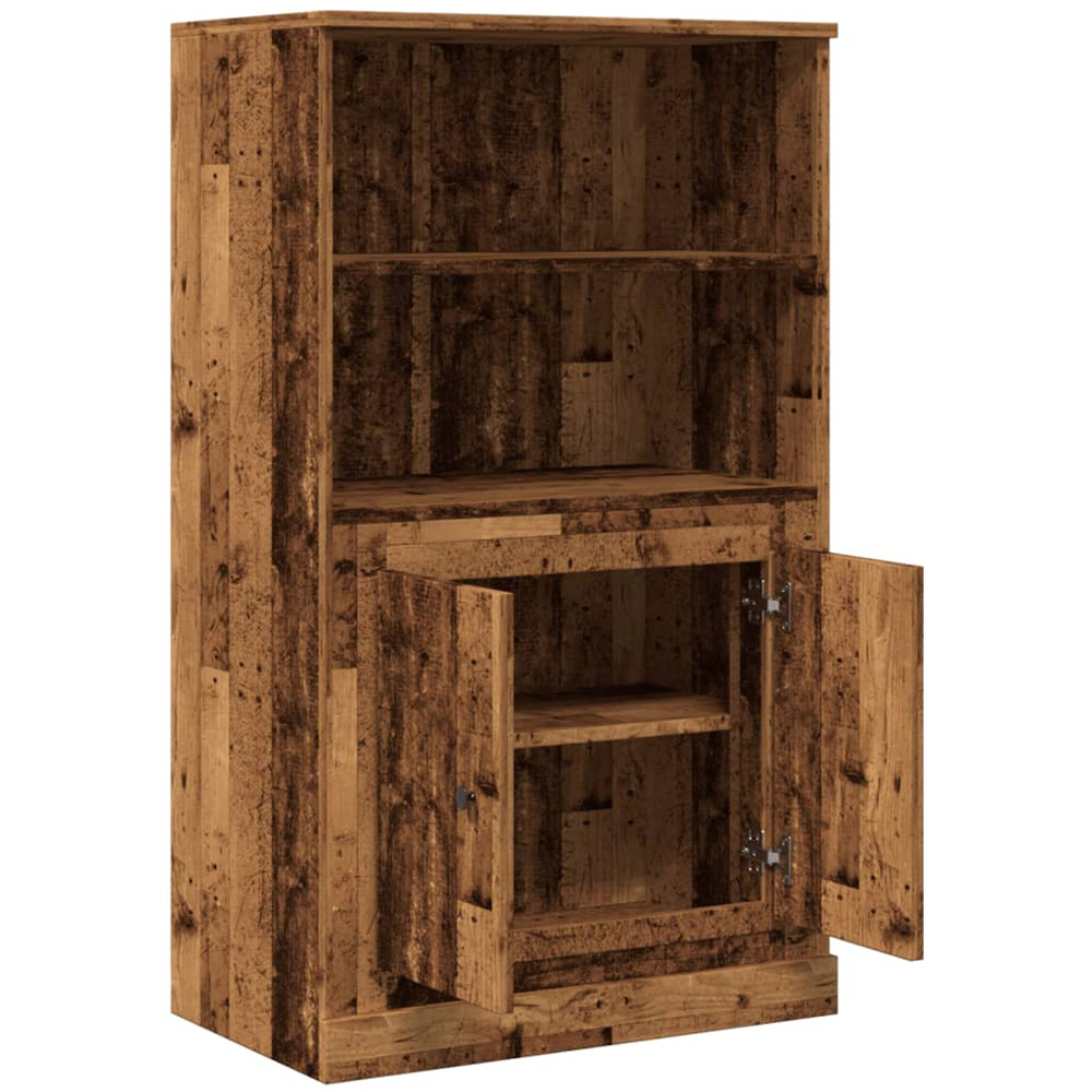vidaXL 2 Door 2 Shelf Old Wood Highboard Image 4
