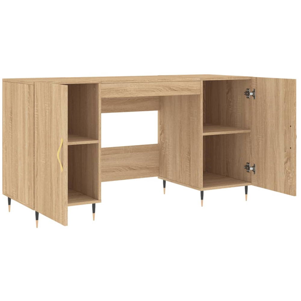 vidaXL 2 Door Computer Desk Sonoma Oak Image 4