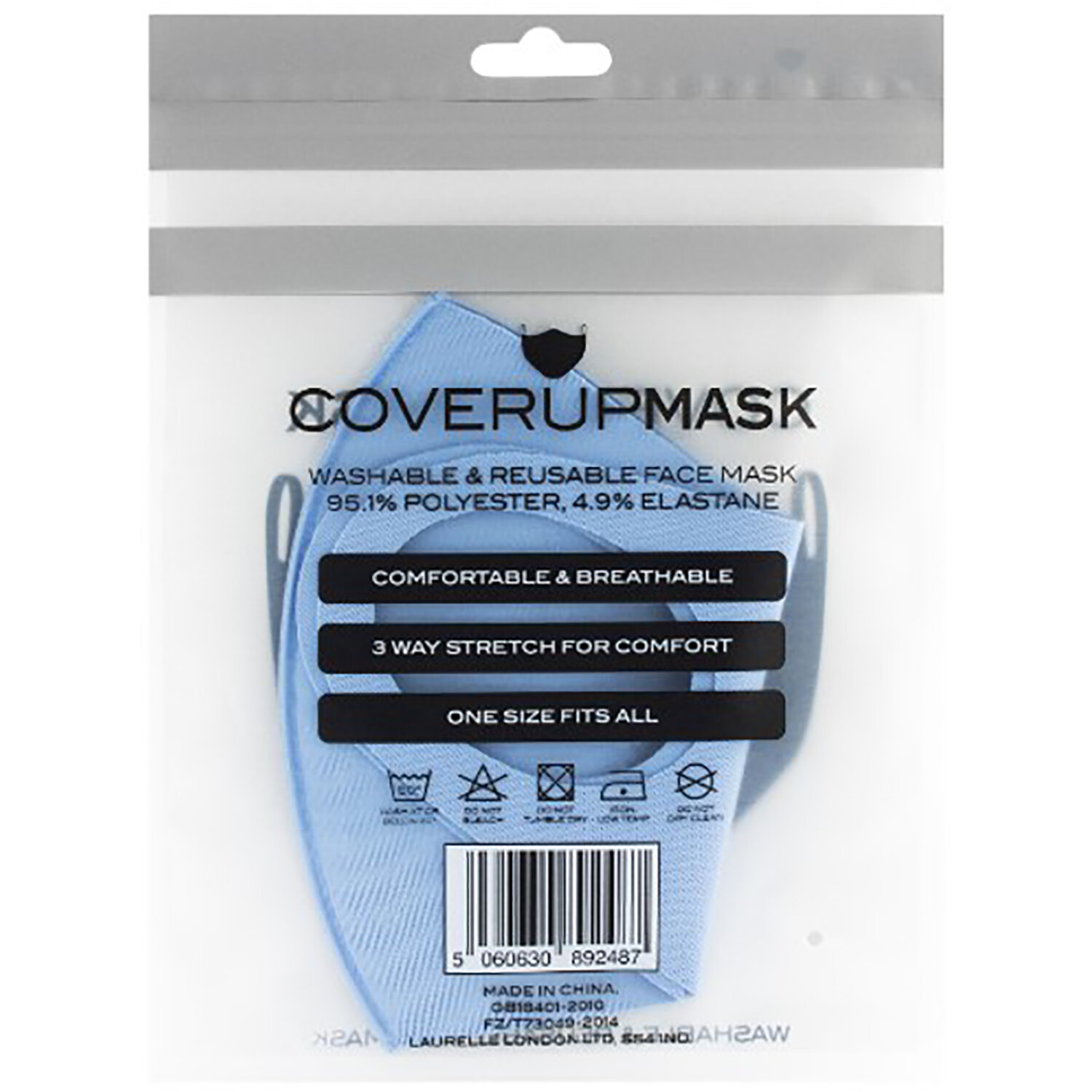 Single Cover Up Mask - Blue Image 2