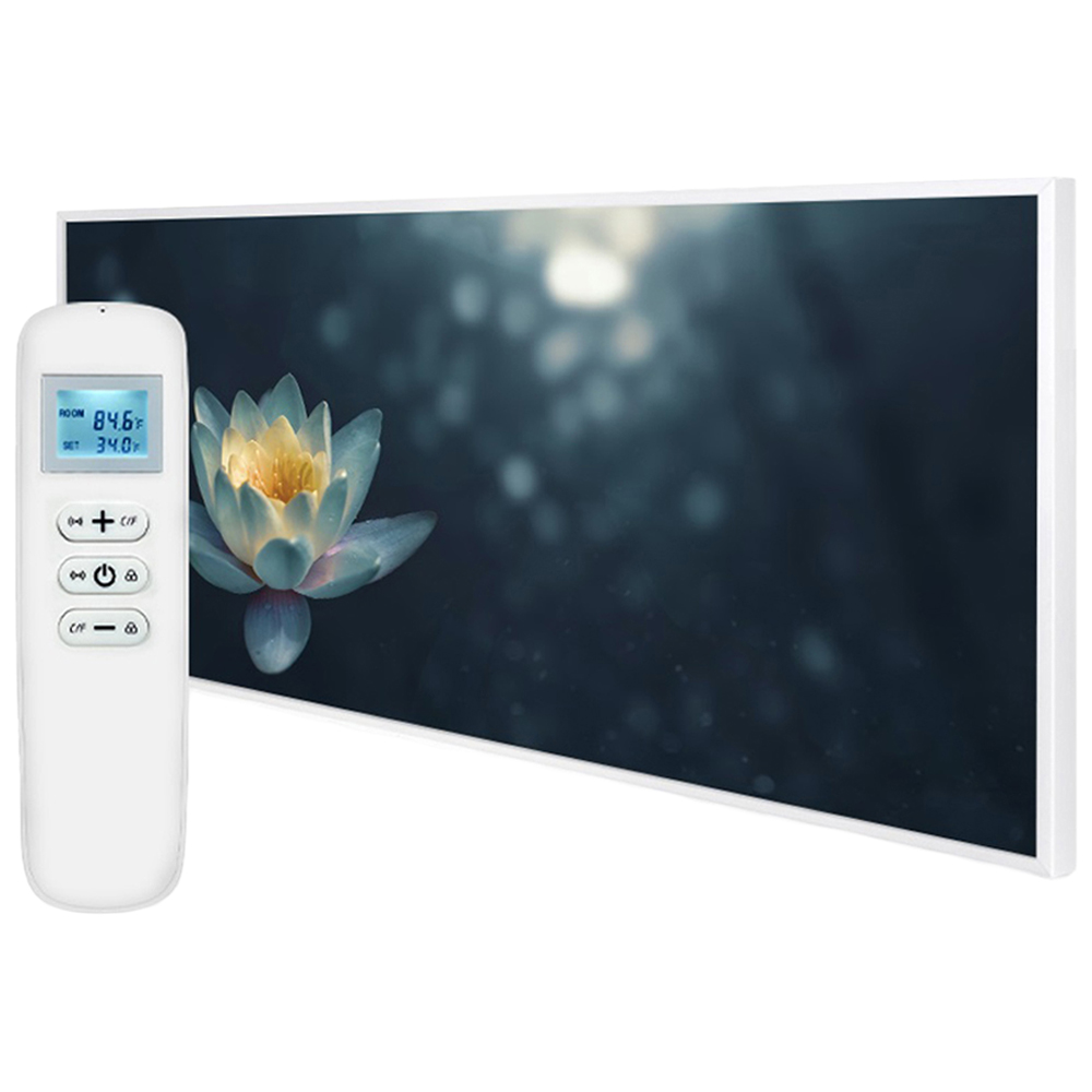 Mirrorstone Nexus Pond Lilly Picture Wi-Fi Infrared Heating Panel 700W 595 x 1195mm  Image 1