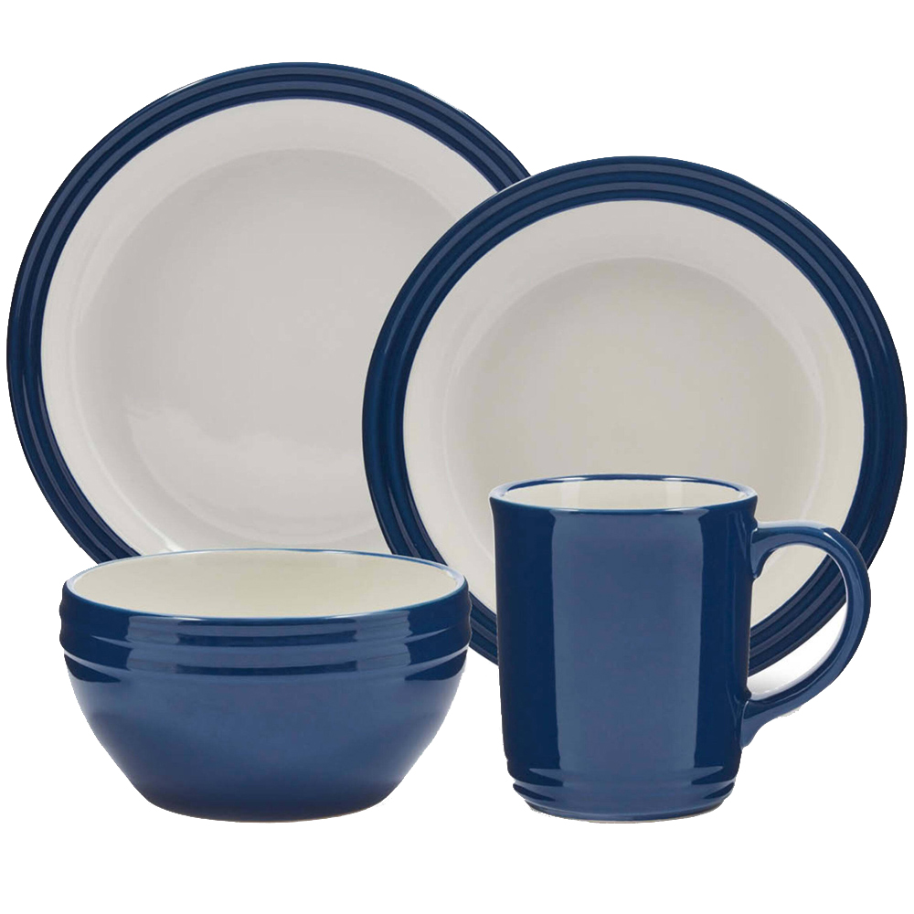 Barbary and Oak Limoges Blue 16 Piece Dinnerware Image 1
