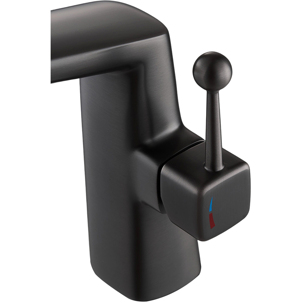 Living and Home Gunmetal Grey Metal Basin Mixer Tap Image 5
