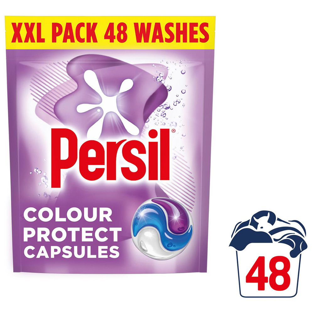 Persil Colour Protect 3 in 1 Washing Capsules 48 Washes 1.012kg 5 Pack Image 4