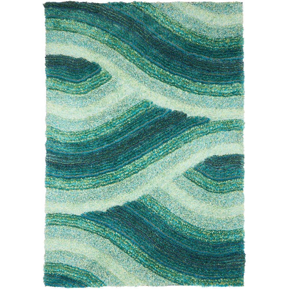 DS Living Wave Blue Ultra Plush Rug 160 x 230cm Image 1