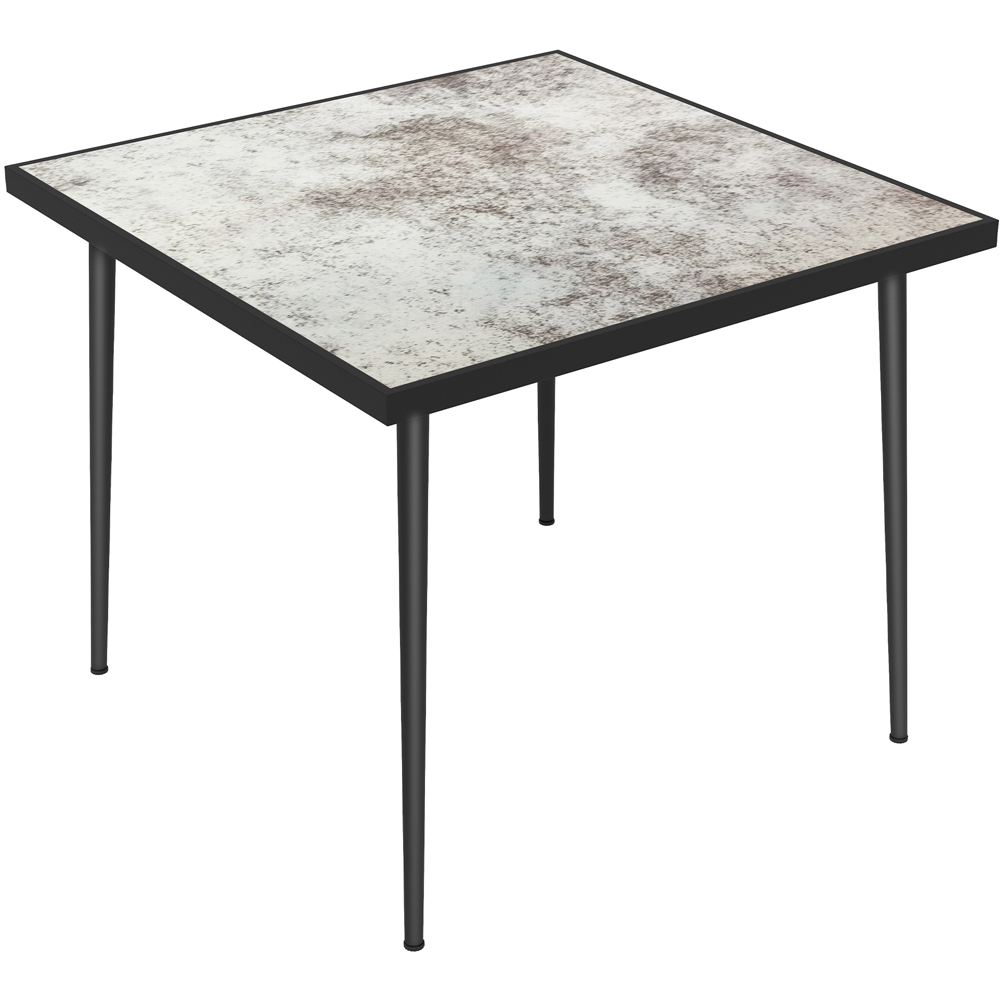 Outsunny 4 Seater Square Garden Dining Table Grey Image 2