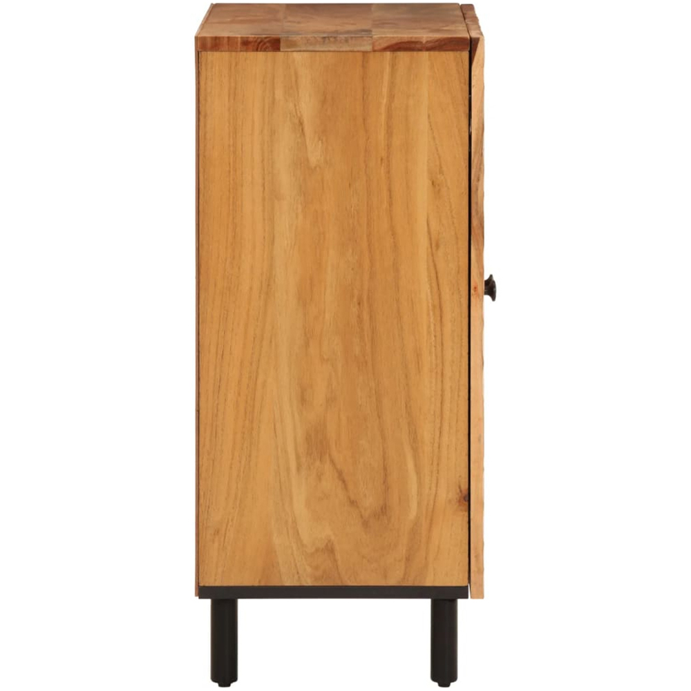 vidaXL 2 Door Natural Solid Acacia Wood Side Cabinet Image 5