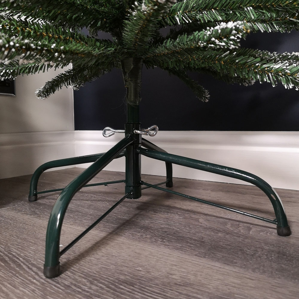 Samuel Alexander Green Snow Tipped Pencil Slim Artificial Christmas Tree 6.5ft Image 7