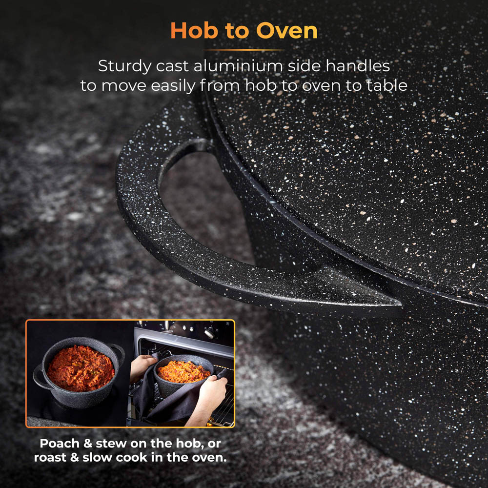 Tower 20cm Cast Aluminium Non-Stick Casserole Dish with Lid Image 7