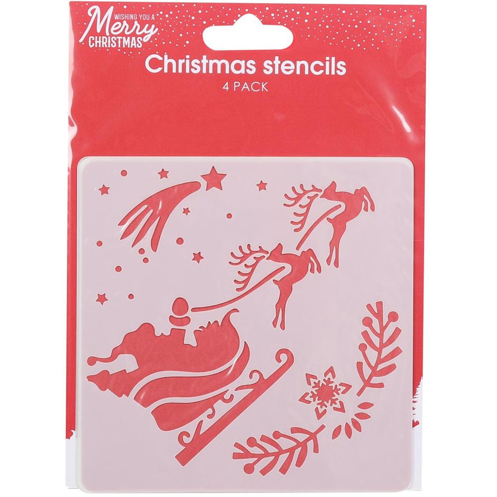 Pack of 4 Christmas Stencils Image