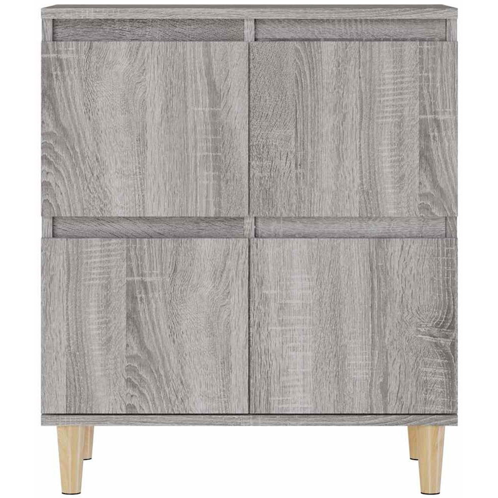 vidaXL 4 Door Grey Sonoma Wooden Sideboard Image 4