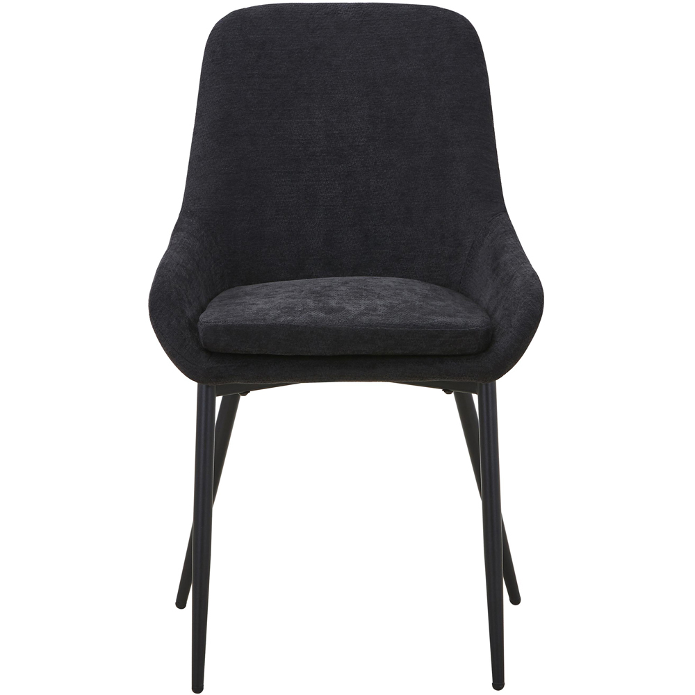 Portland Valenza Black Curved Back Dining Chair Image 4