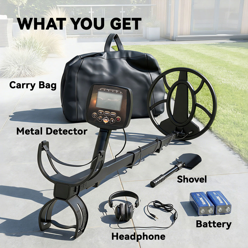 Outsunny Black 5 Mode Foldable Metal Detector with Waterproof Search Coil Image 3