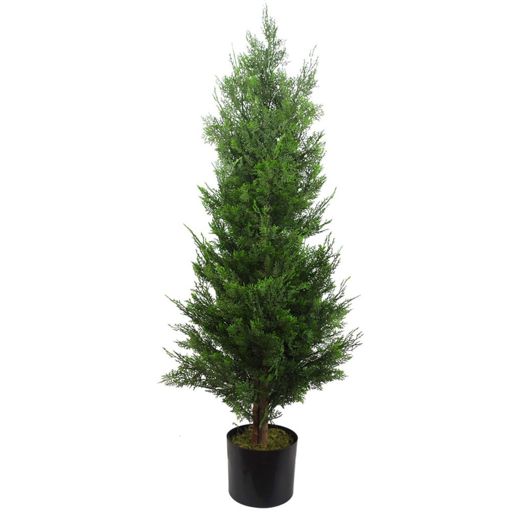 Leaf Artificial Cypress Cedar Topiary Tree 120cm Image 1