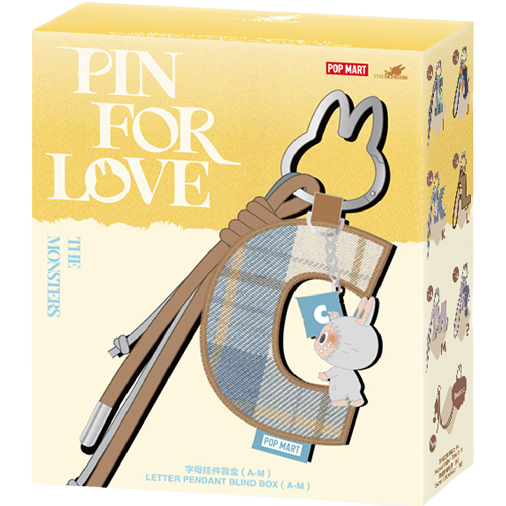 Pop Mart Labubu The Monsters Pin for Love A to M Pendant Blind Box Image 1